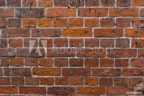 Picture of Old red brick wall texture background
